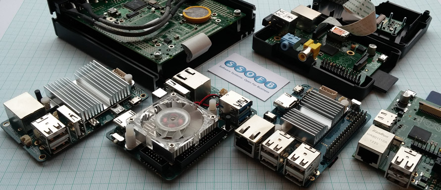 A selection of SBC systems we've used, including Odroid and Pi